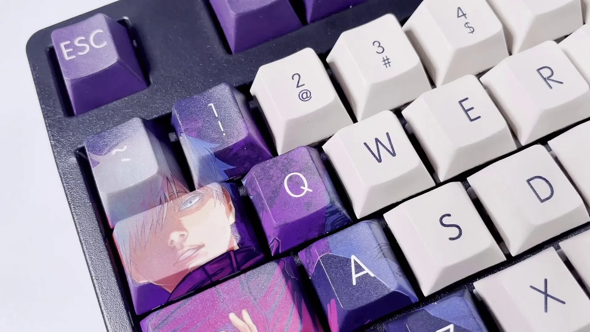 Jujutsu Kaisen Keycaps Gojo Satoru Mechanical Keyboard Keycaps Set Sublimation Custom 108 Key Pbt Keycap Pc Gamer Accessories