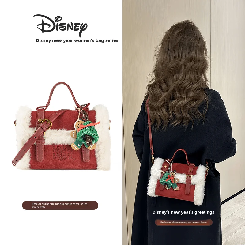 

Disney [Birthday Gift] New Year Essential New Bag Plush Portable Shoulder Crossbody Bag for Women