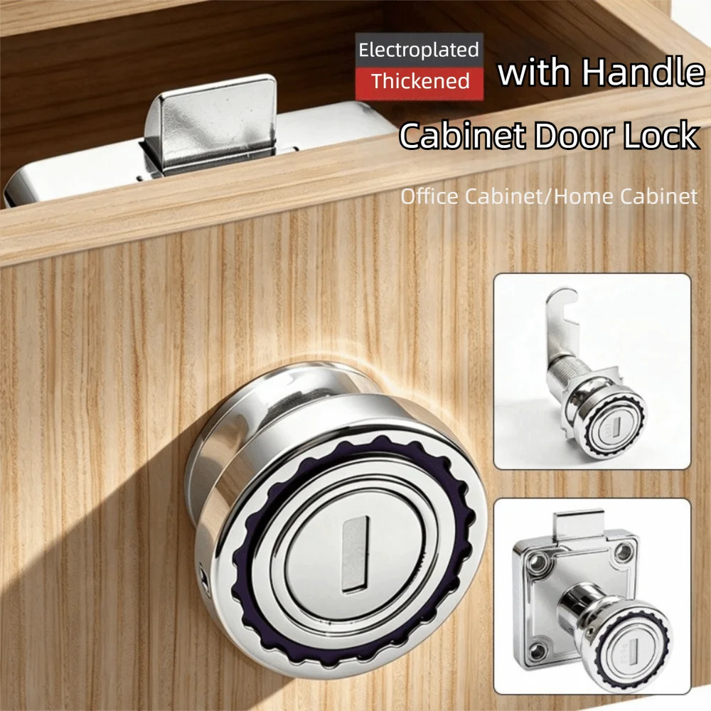 Durable Zinc Alloy Drawer Lock 19mm Anti-Theft Cabinet Lock Burglarproof With Key Desk Lock Home Security