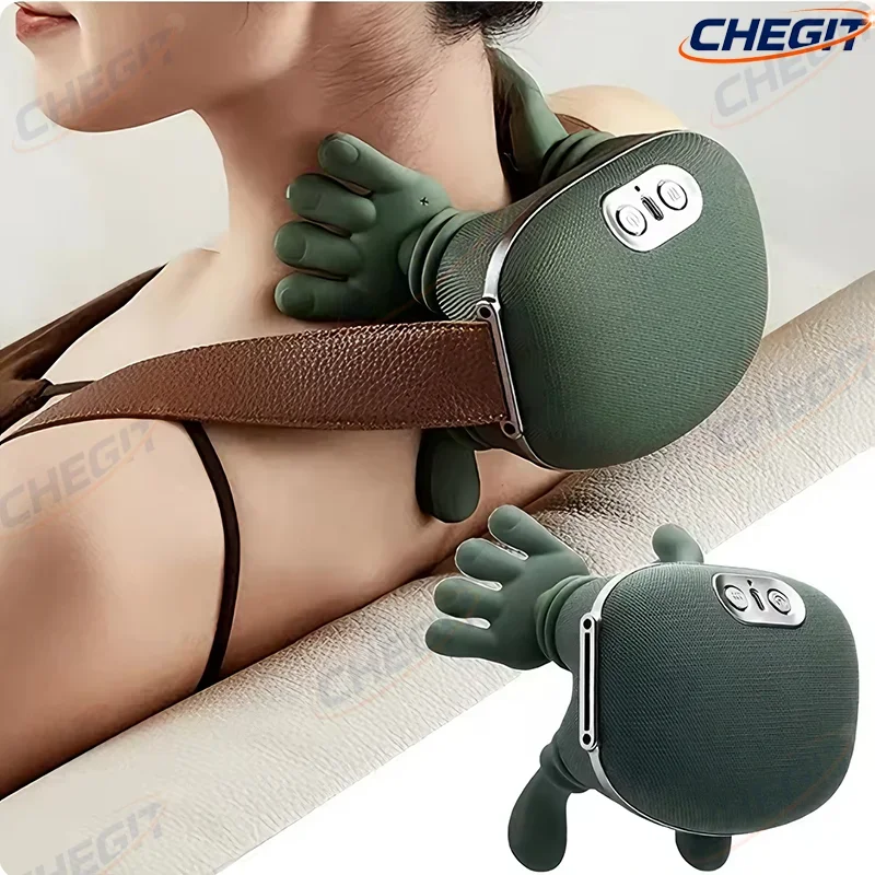 

4D Bionic Finger Neck Shoulder Massager Wireless Neck Cervical Trapezius Kneading Massage Shawl Brushless Motor Neck masajeador