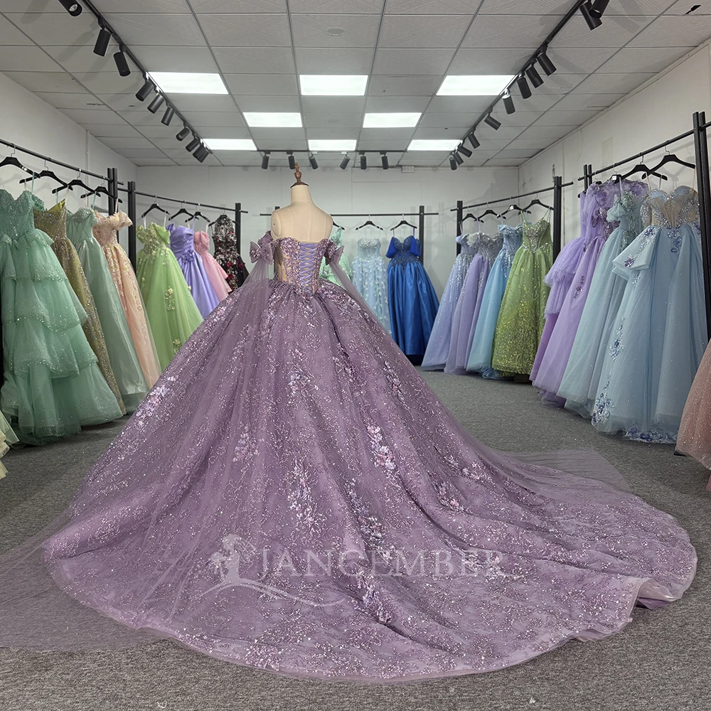 Fata Viola Abiti Da 15 Quinceañera Fantasy Abiti Da 15 Xv Años Principessa In Pizzo Dolce 16 Abito Charro Prom 2025 Personalizzato