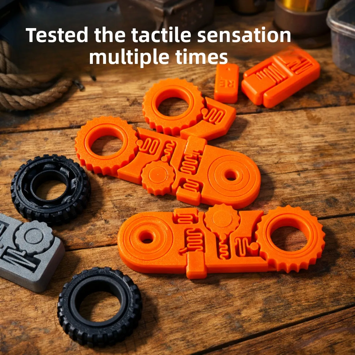 Multi in one EDC decompression toy, mechanical fingertip gear handle, portable decompression key pendant
