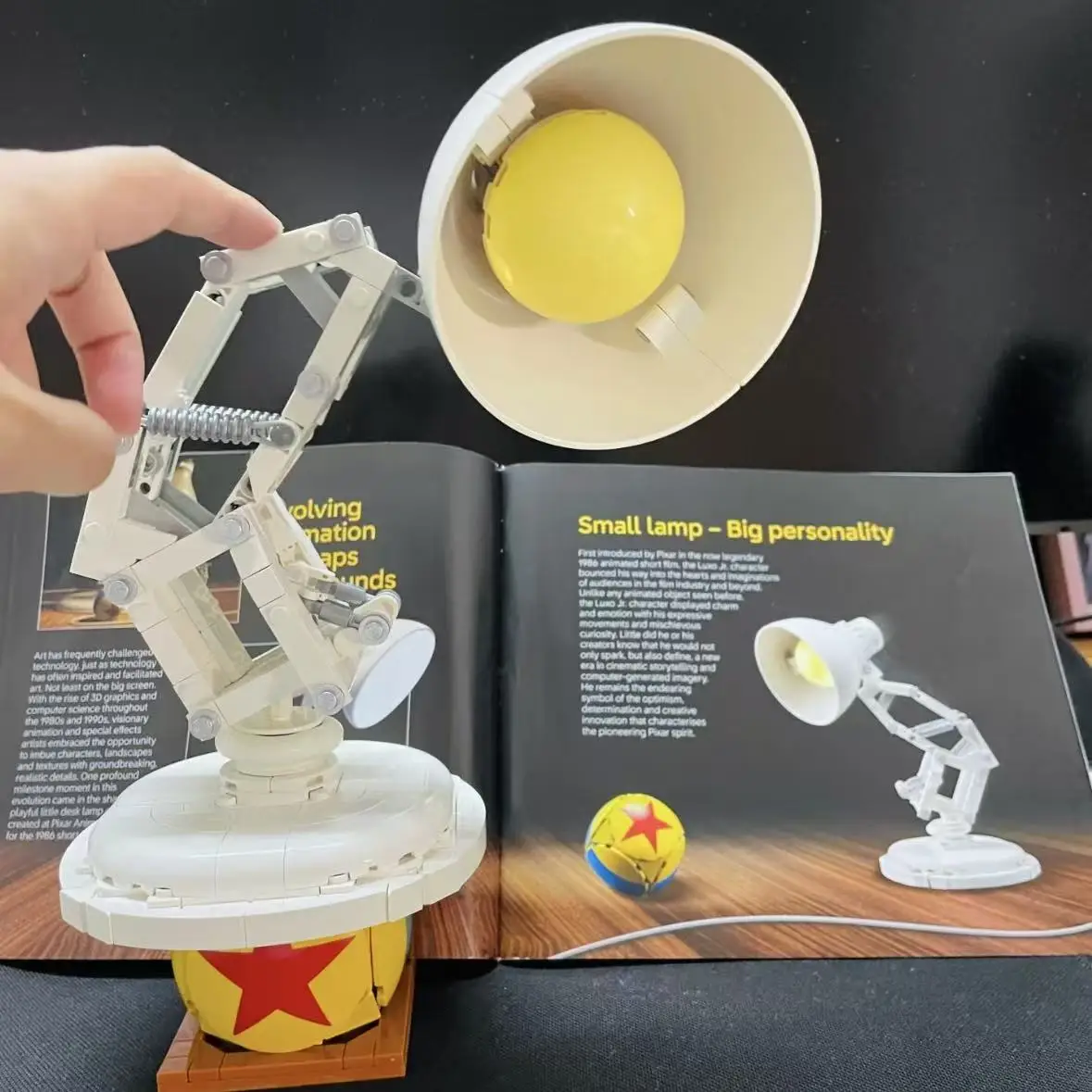 Miniso diseny 613 pçs caber 21357 idéias lâmpada decoração do quarto blocos de construção modelo criativo diy tijolos brinquedos presente aniversário natal
