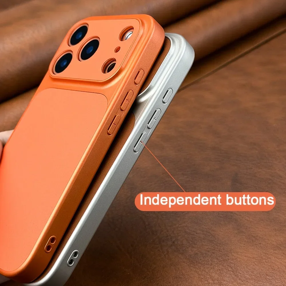 Neue Luxus-Upgrade-Hülle: Sofort verwandelt in eine orangefarbene Retro-Handyhülle der 17er-Serie für iPhone 17 Air, 16, 15, 14, 13, 12, 11 Pro Max – Detail 4