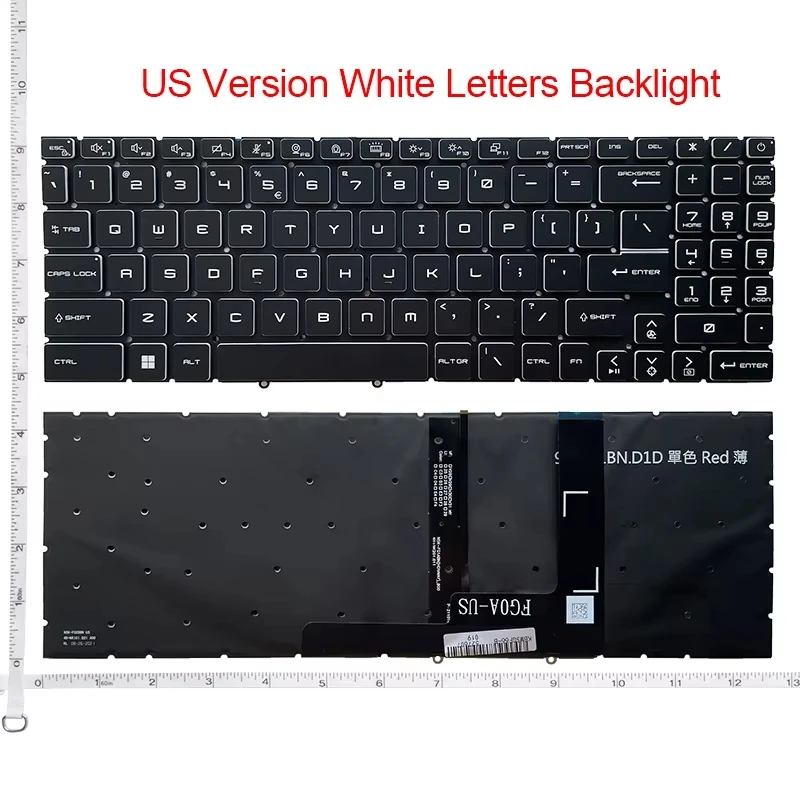 New US English Keyboard for MSI Crosshair 15 seris 15-A11U 15-B12U B12UEZ V203222CK1 RGB Backlit