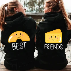 Best Friends Fleece Hoodies BFF Bestie Zipper Hoodie Macaroni and Cheese Zip Jackets Funny Best Friends Coquette Aesthetic Hoody