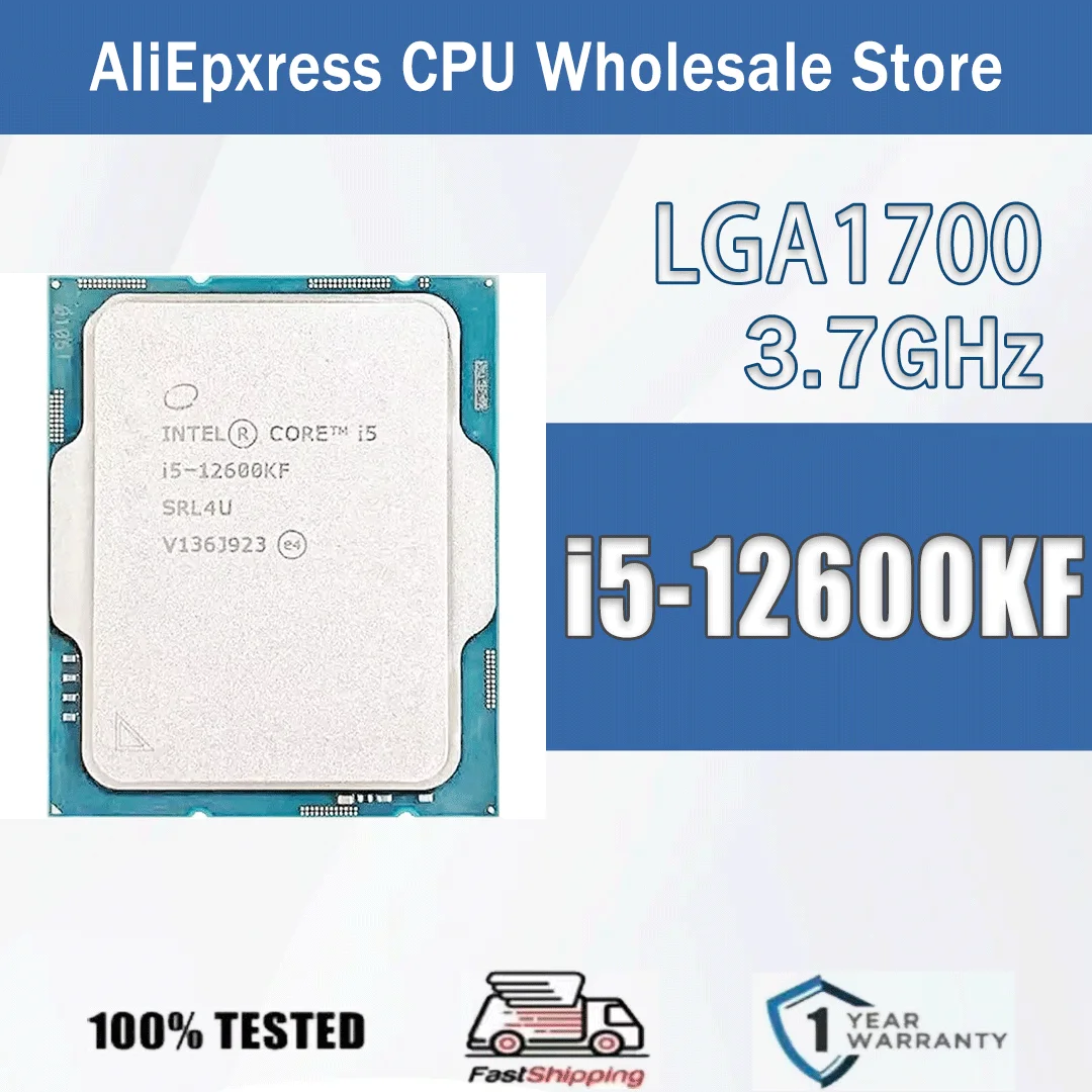Intel Core i5-12600KF 10 Core 16 Rosca 3.7GHz 125W 20MB Cache 10nm Alder Lake DDR4-3200/DDR5-4800 MHz SRK3T LGA 1700