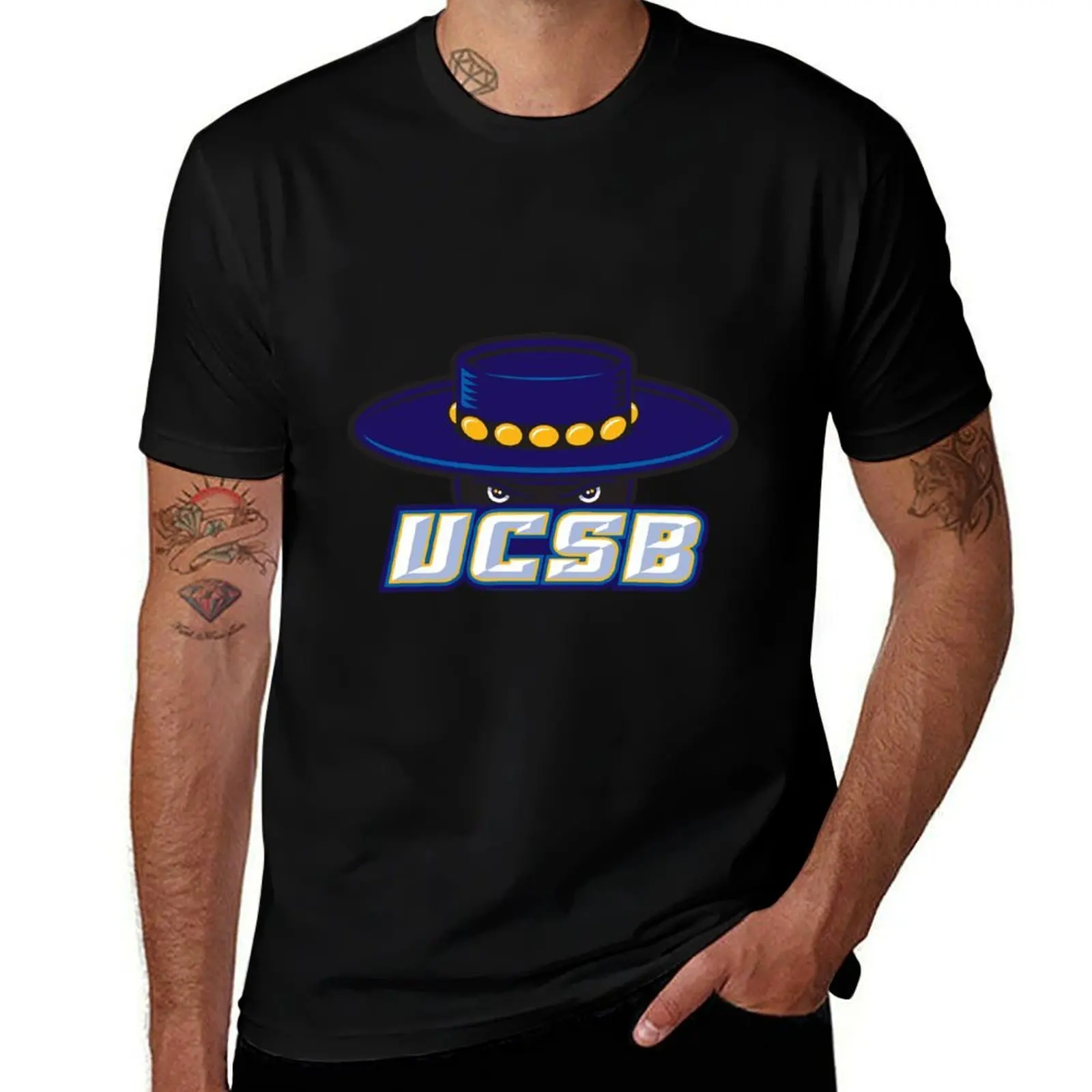 

uc santa barbara Gauchos T-Shirt Big and Tall Solid Color T-Shirt