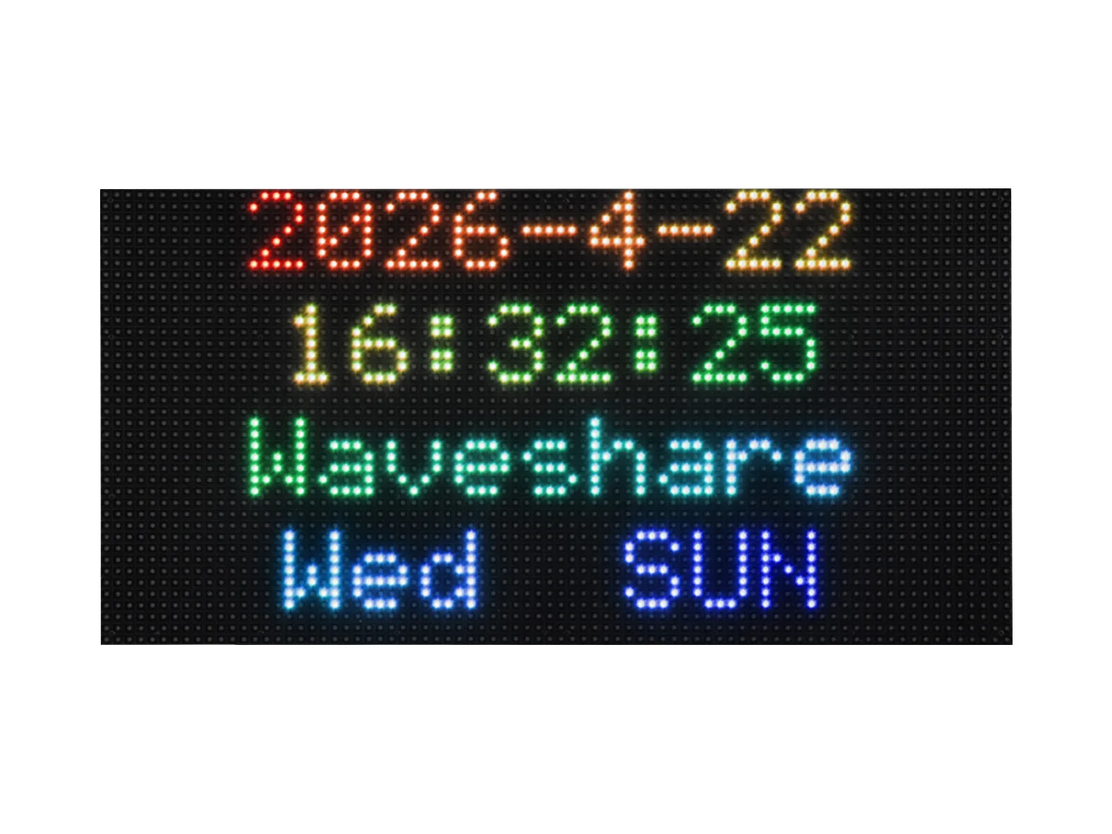 Waveshare RGB Full-color LED Matrix Panel, 4mm Pitch, 80×40 Pixels, Adjustable Brightness view 2