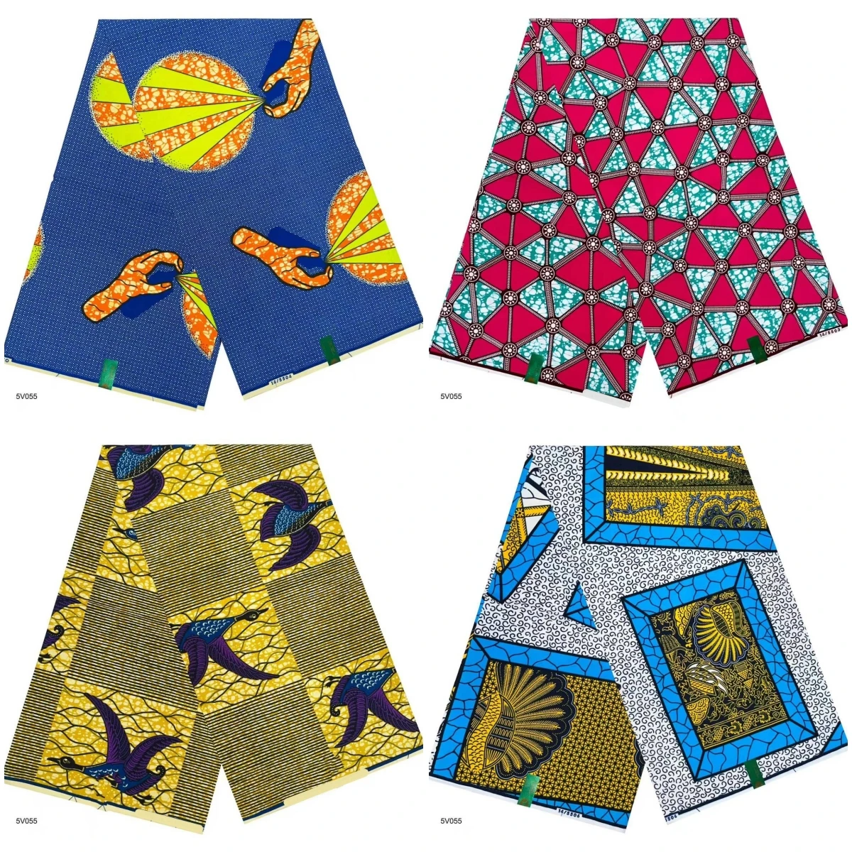 

Hot Sale New 100% Cotton African Print Wax Fabric Pagne Nigerial Loincloth, Veritable Batik Wax Textile for Sew Dress T5-1227-1