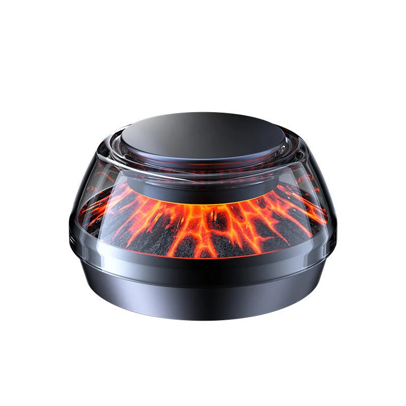 360 °   Diffuseur de voiture View Mirror Mount Volcanic Iceberg - Purificateur d'air, alimenté par énergie solaire, senteurs forestières et florales, décoration automobile élégante