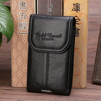 Men High Quality Cell/Mobile Phone Case Cover Fanny Pack Bags Skin Belt Pouch Hip Bum Hook Genuine Leather Cowhide Waist Bag