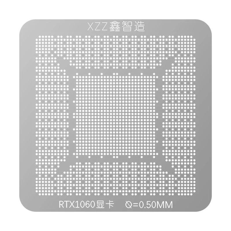 BGA Reballing Stencil RTX1060 RTX2060 RTX2070 RTX2080 RTX3060 RTX1050 scheda grafica INTEL NVIDIA ATI Video chip Tin Steel Mesh