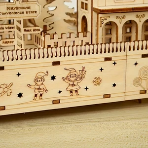 3D FERRIS WOOD WHEL PUZZLE, Model Scale, DIY Model Kit, Crafts Gift, Home Decoration, Mechanical Model Kit, Construction toy 12 Main Sales Dolls Swing to Head - №4