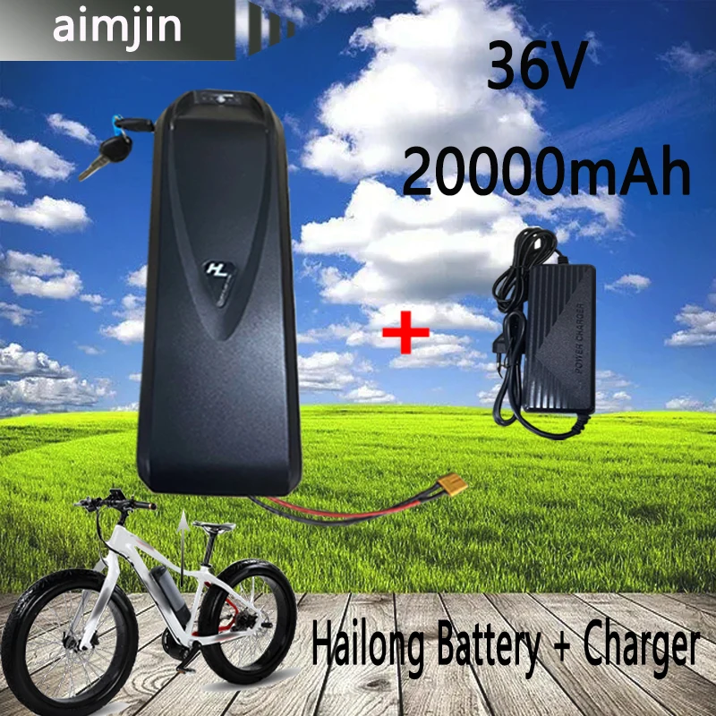 18650 36V 20000mAh Lithium Batteryfor Hailong 350W 500W 750W 1000W Charger+ Cell