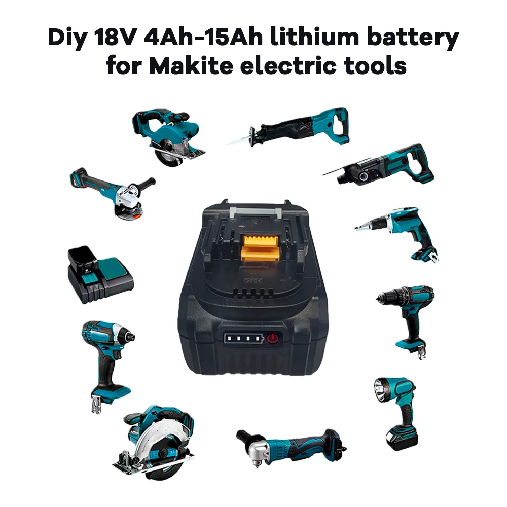 Victpower 18V 5/8/10/12/15Ah battery box +BMS 21700-5/10/15 core is used for Makita 18V electric tool battery BL1840B BL1850B