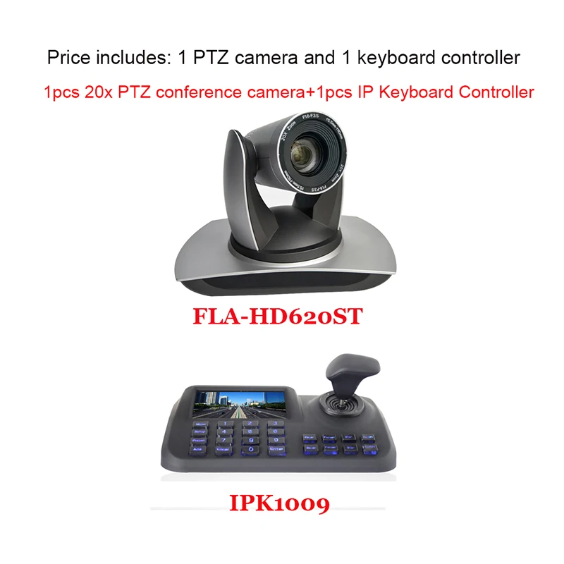 

2MP 20x PTZ 1080p Video Conference Camera with Simultaneous HDMI and IP Streaming Plus 3 Axis rj45 Keyboard Controller