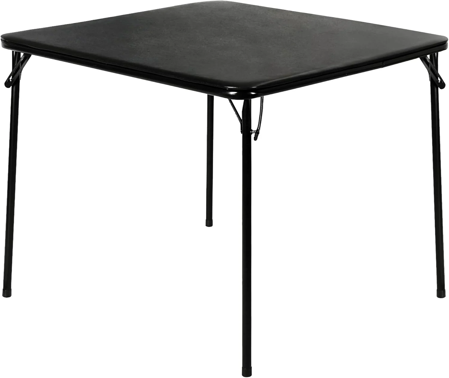

Квадратный складной картонный стол 34 дюйма с мягким мягким покрытием, портативный, для вечеринок, игр, обедов - черный
