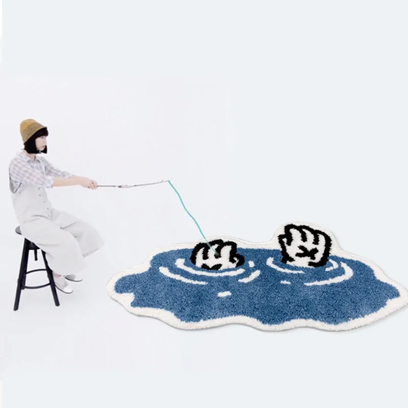 Falling Carpet Cartoon Funny Pattern Rug Living Room Indoor Entrance Floor Mat Bedroom Bedside Area Decor Rugs Soft Plush Mats