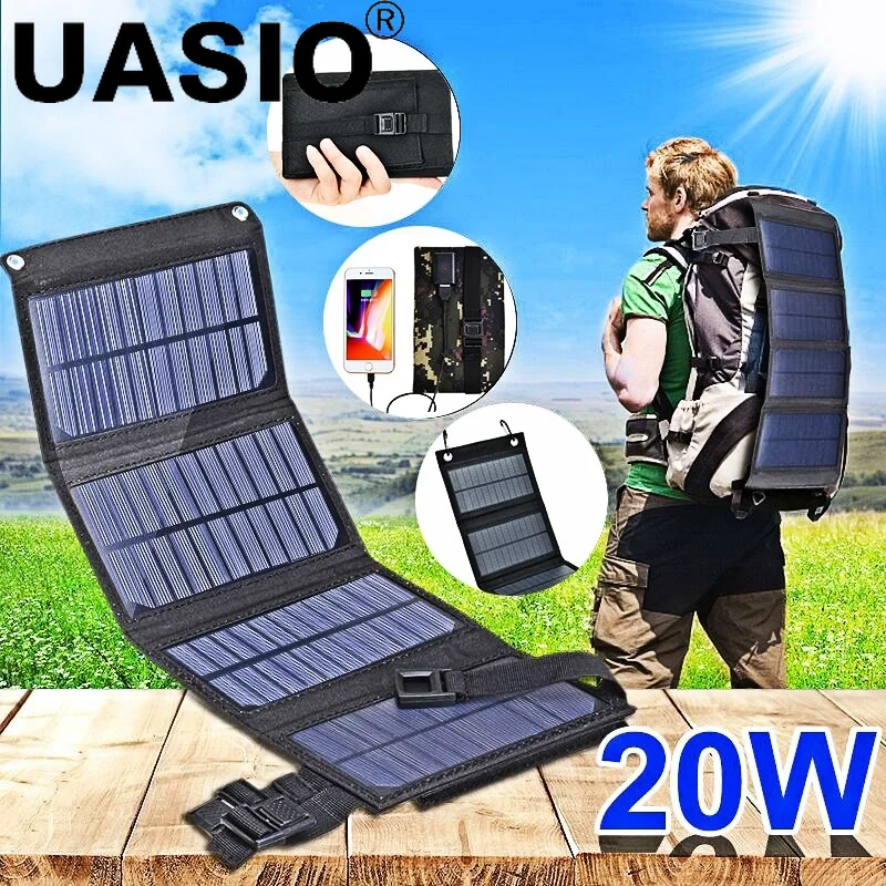 USB Foldable Solar Panel Portable Flexible Small Waterproof 5V Folding Solar Panels Cells for Mobile Hone Battery Charger