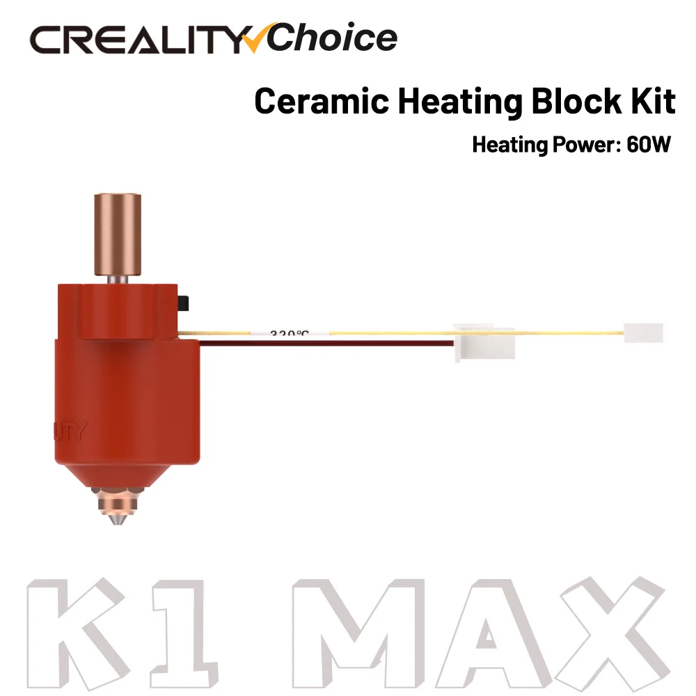 CREALITY K1/K1 Max Upgrade Ceramic Heating Block Kit 3d Printer Accesoires Higher Temperature Resistant and Faster Speed