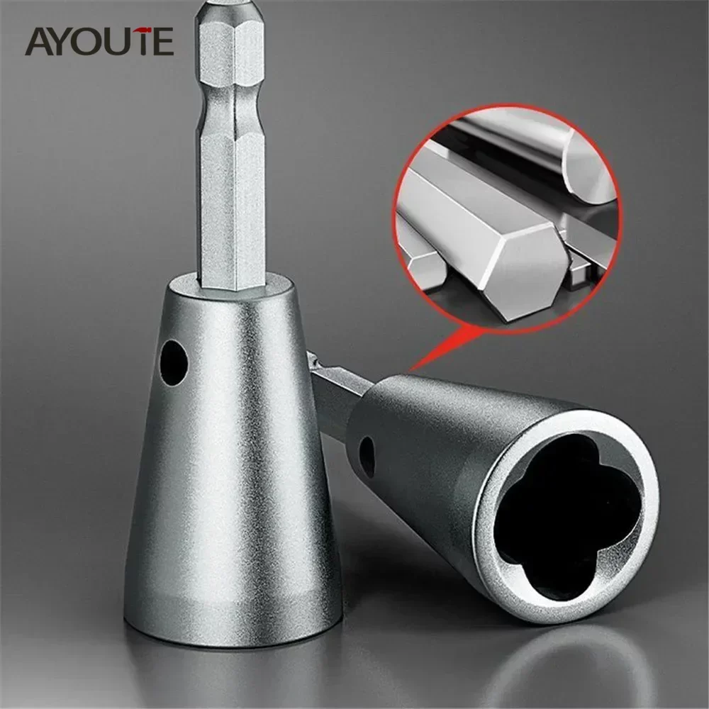 AYOUTE Wire Stripping Twisting Tool Steel Wire Twister Connector 6mm Hex Shank Electric Drill Driver Cable Peeling Twister