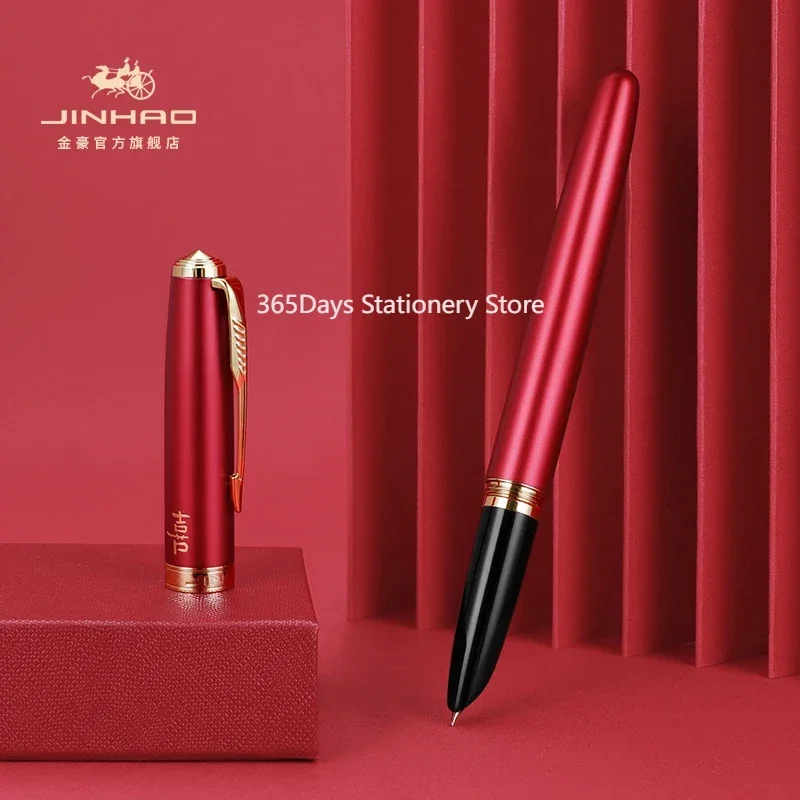 Jinhao 85 XI Fountain Pen Ballpoint Business Office Students Dedicated Red Practice Calligraphy Exquisite Wedding Banquet Gift