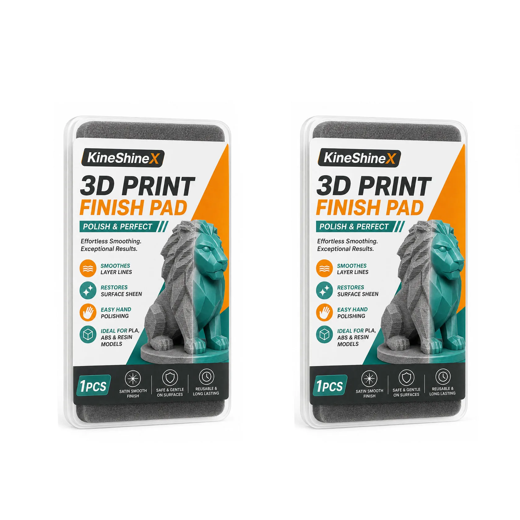 1 Stück/2 Stück 3D-Druck-Finish-Pad, wiederverwendbarer Polierschwamm für PLA- und ABS-Harzmodelle, Handglättungswerkzeug für Schichtlinien und Requisiten – Detail 8