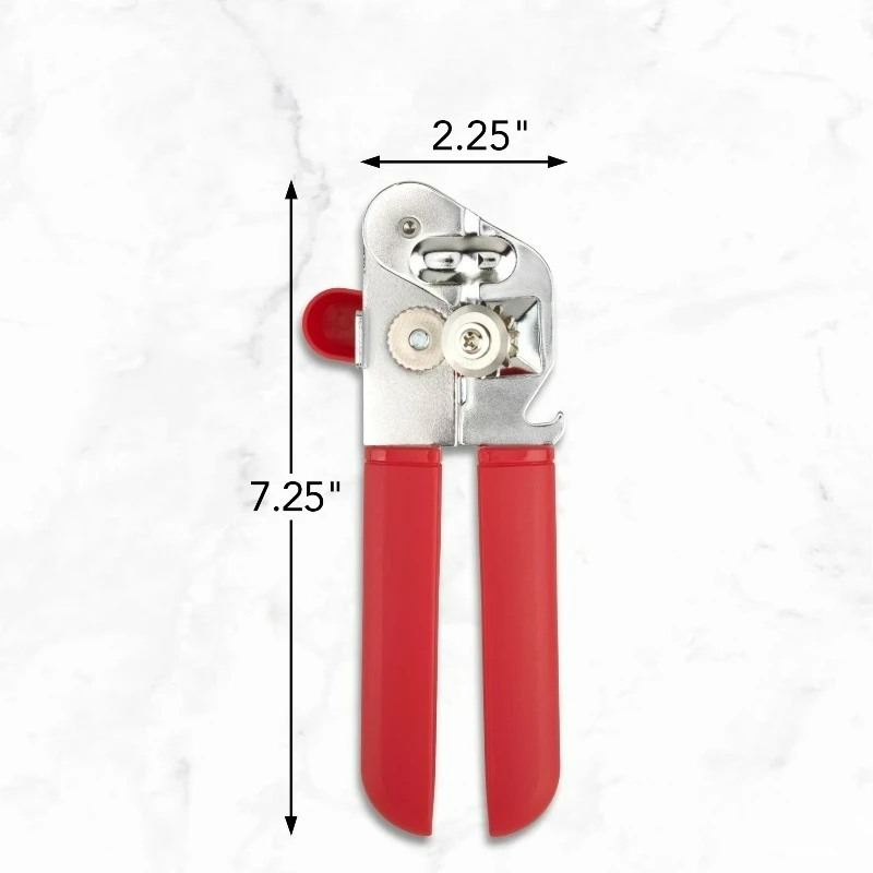 Manual Stainless Steel Can Opener with Chrome Finish，Non-Slip