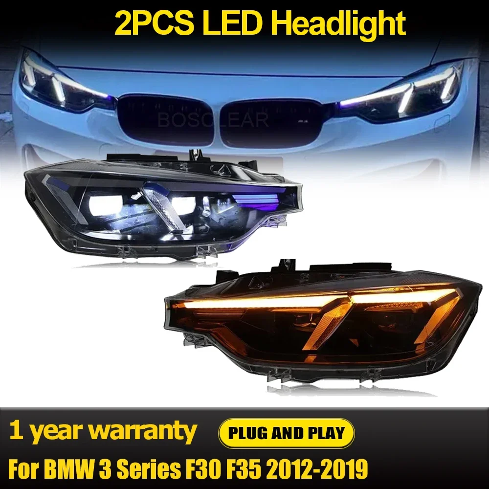 

Автомобильные фары для BMW 3 серии 2015-2018 F30 F35, светодиодные фары для проектора, дневные ходовые огни, автомобильные аксессуары