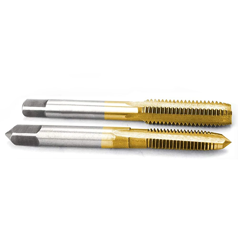 M35 Titanium Coated High Speed Steel Spiral Point Plug Thread Screw Tap Tool Set   2-2.5/3-4/5/6/8/10/12/14/16/18