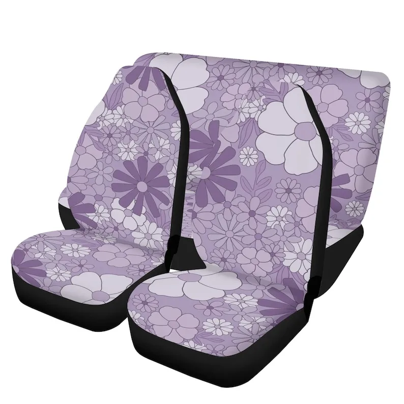 

Funky Purple Car Seat Covers Universal Environmentally Friendly Interior Decorations Comfortable Breathable Car Seat Covers