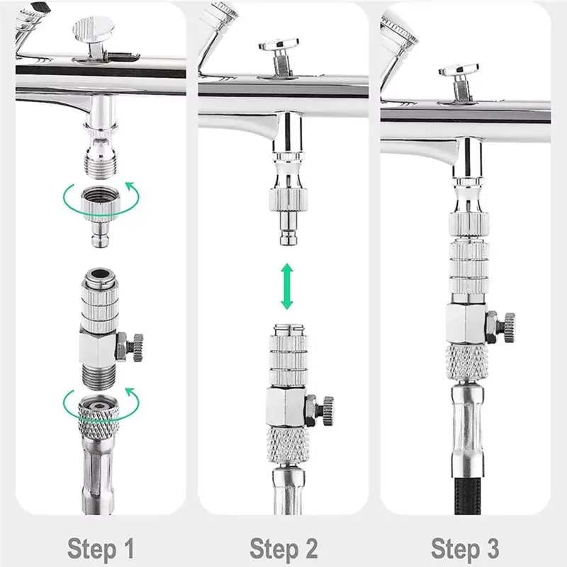 ABYN-For Airbrush Adapter Set 14Pcs, For Airbrush Quick Release Disconnect Couplers Adapter For Air Compressor Hose Compatibilit