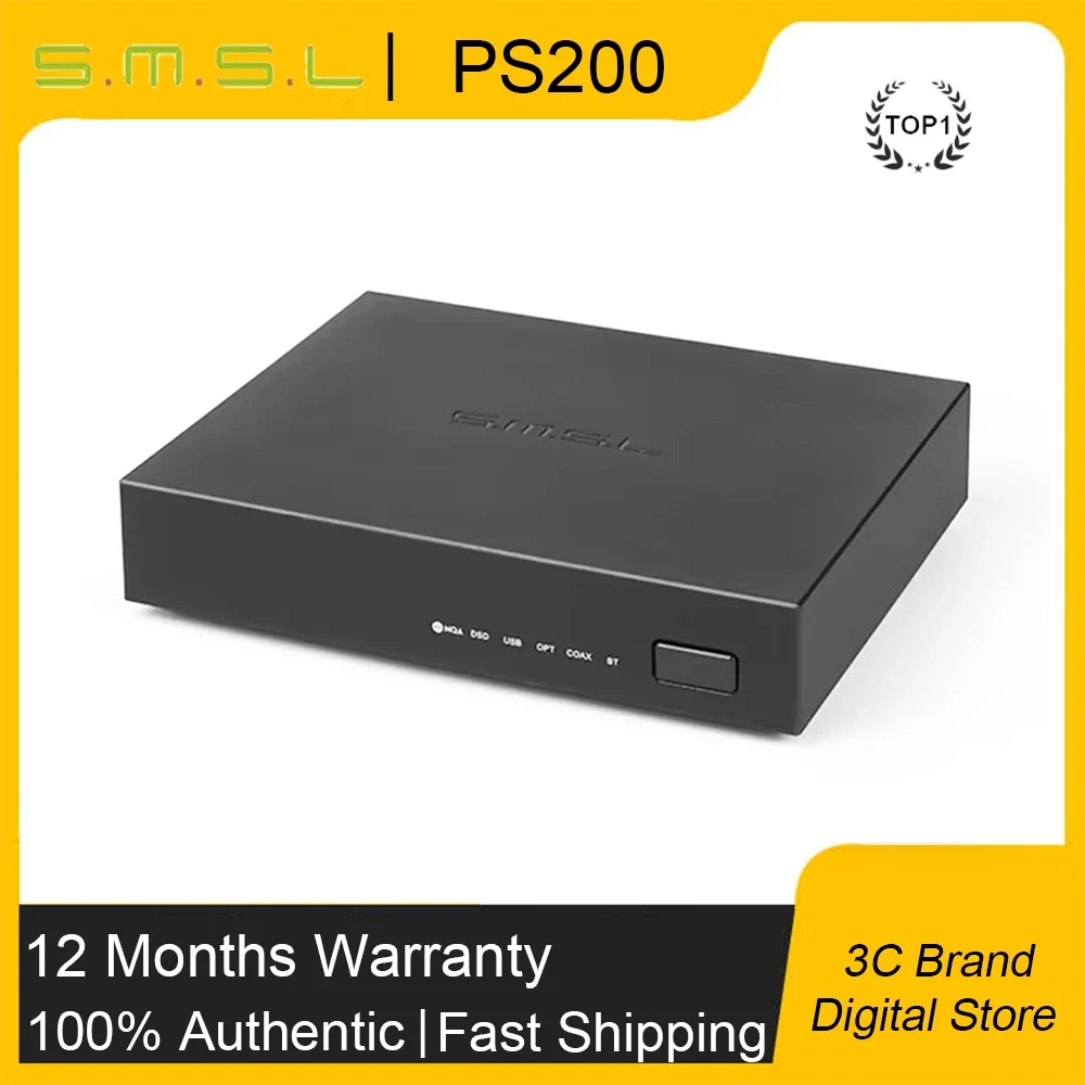 New! SMSL PS200 DAC ES9039Q2M MQA MQA-CD Decoder Bluetooth Hi-res Audio DAC 4PCS Dual Op Amps High-end Mini DAC For PS4 PS5