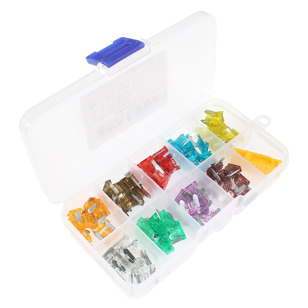 10PCS/90PCS Mini Car Fuse Inserts Kit With clip 5A/7.5A /10A/15A/20A/25A/30A/35A/40A Assorted Amp Ratings