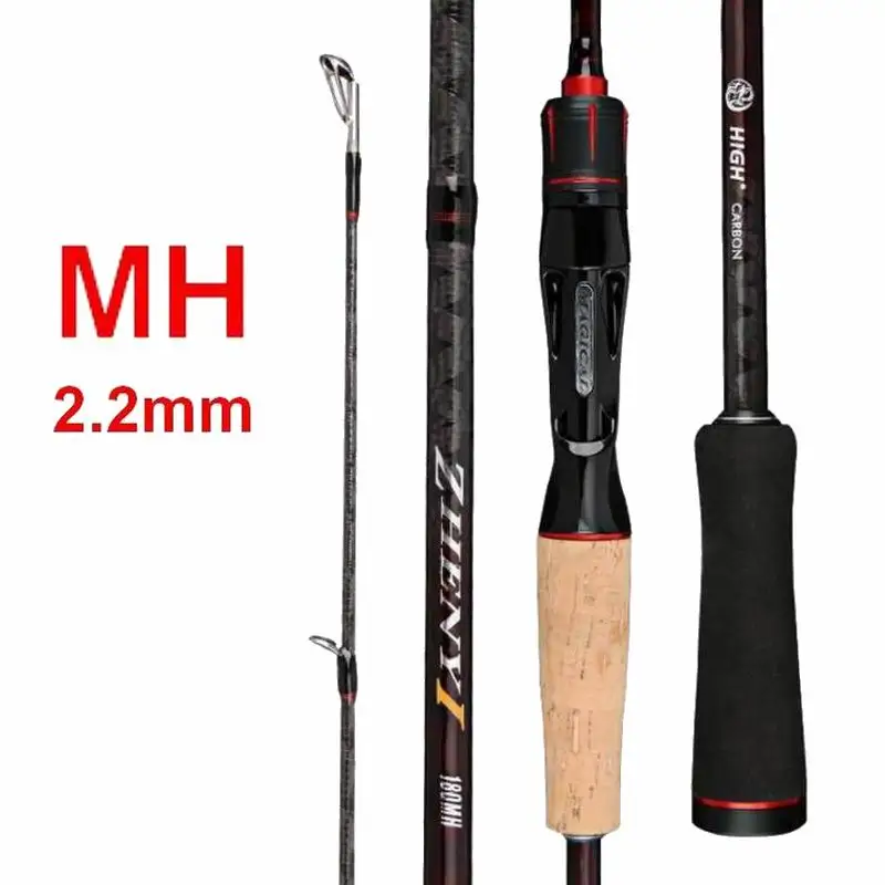 ZZ170 2500g MH Tip 2.2mm Powerful Lure Spinning Fishing Rod X Wrapped Hi-Carbonfiber 1.8m 2.1m 2.4m 2.7m