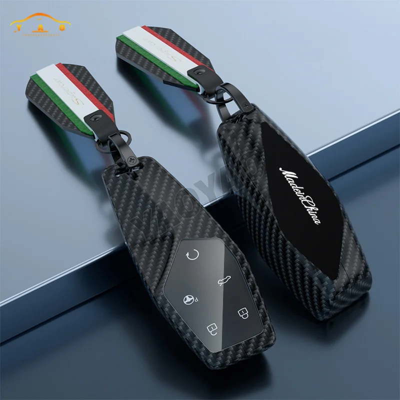 

Carbon Fiber For MG ONE 2022 2023 2024 Zinc Alloy Luxury Key Cover Holder Case Protector Shell Fob