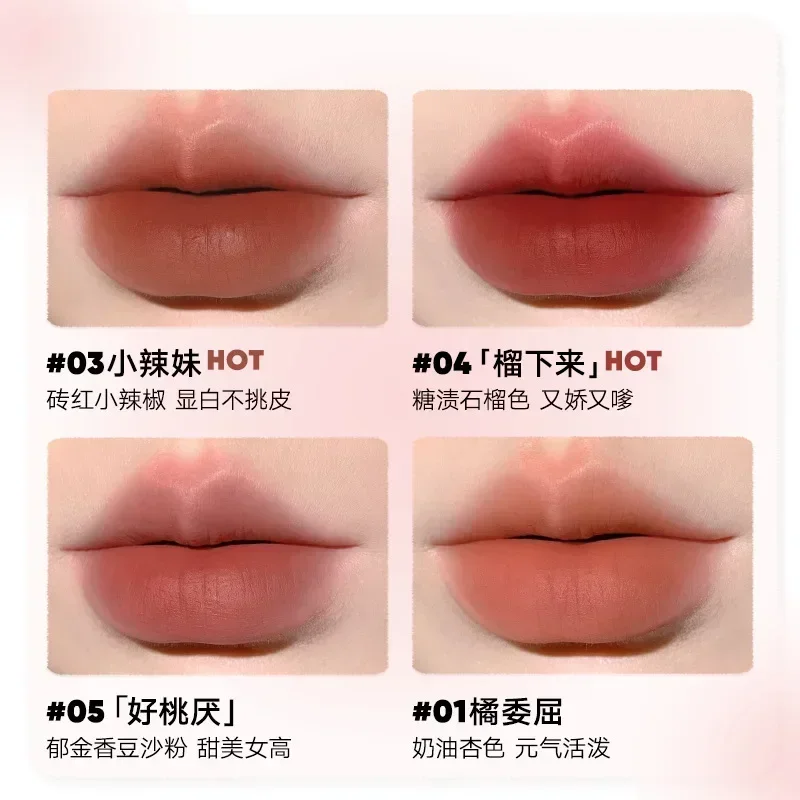 JUDYDOLL Lip Glaze Lipstick Lip Mud Tubes Matte Lip Cream Air Cushion Waterproof Long-Lasting Rare Beauty Makeup Products Pretty