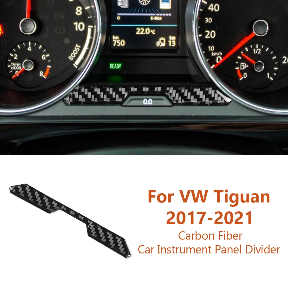 

For Volkswagen VW Tiguan 2017-2021 Carbon Fiber Car Dashboard Instrument Divider Decorative Sticker Auto Interior Accesorios