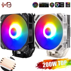 Ventilador de refrigeración para CPU, dispositivo RGB ARGB de 120mm para radiador Intel LGA 1151 1155 1200 1700 X79 X99 AMD AM4