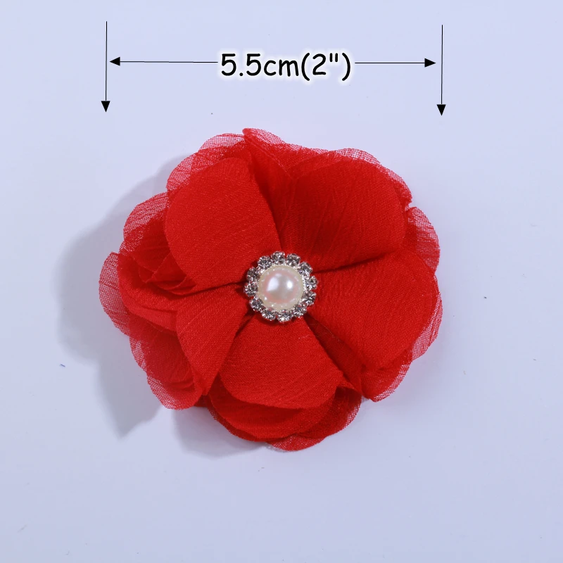 5PCS 5.5CM New Born Chiffon Fabric Flower For Home Decoration Artificial Flowers For Wedding Invitation