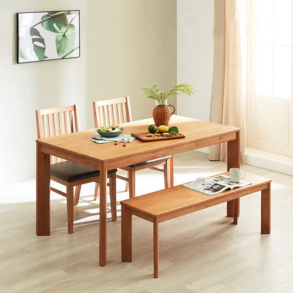 Nordic all-solid wood dining table modern simple Japanese-style household small apartment rectangular dining table