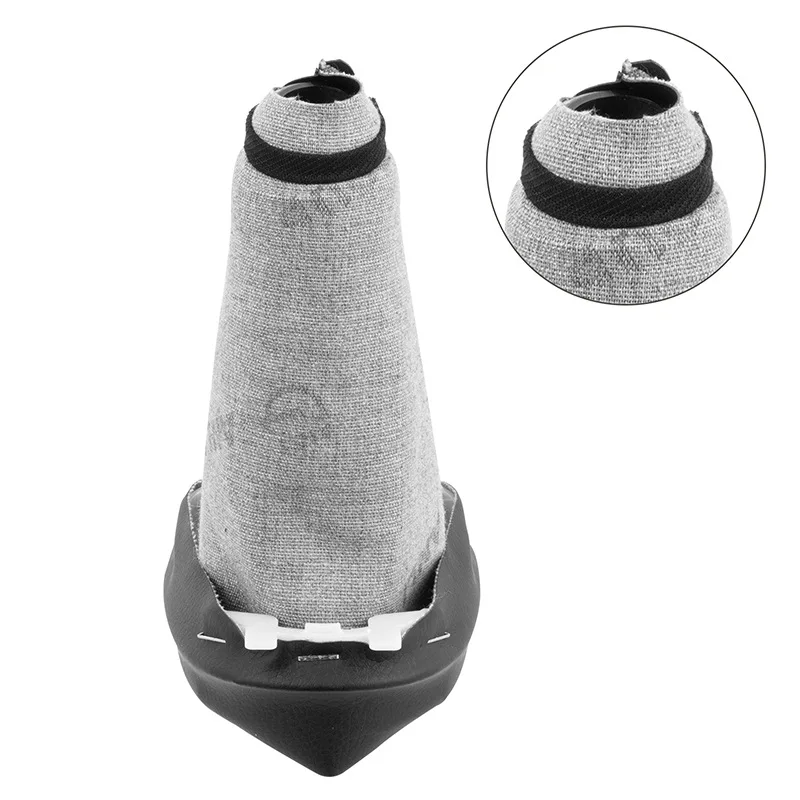 Perilla de palanca de cambios de coche, accesorio de palanca de cambios de cuero ABS para Renault Clio 2 3 Megane 2 Scenic 2 Kangoo 5 velocidades