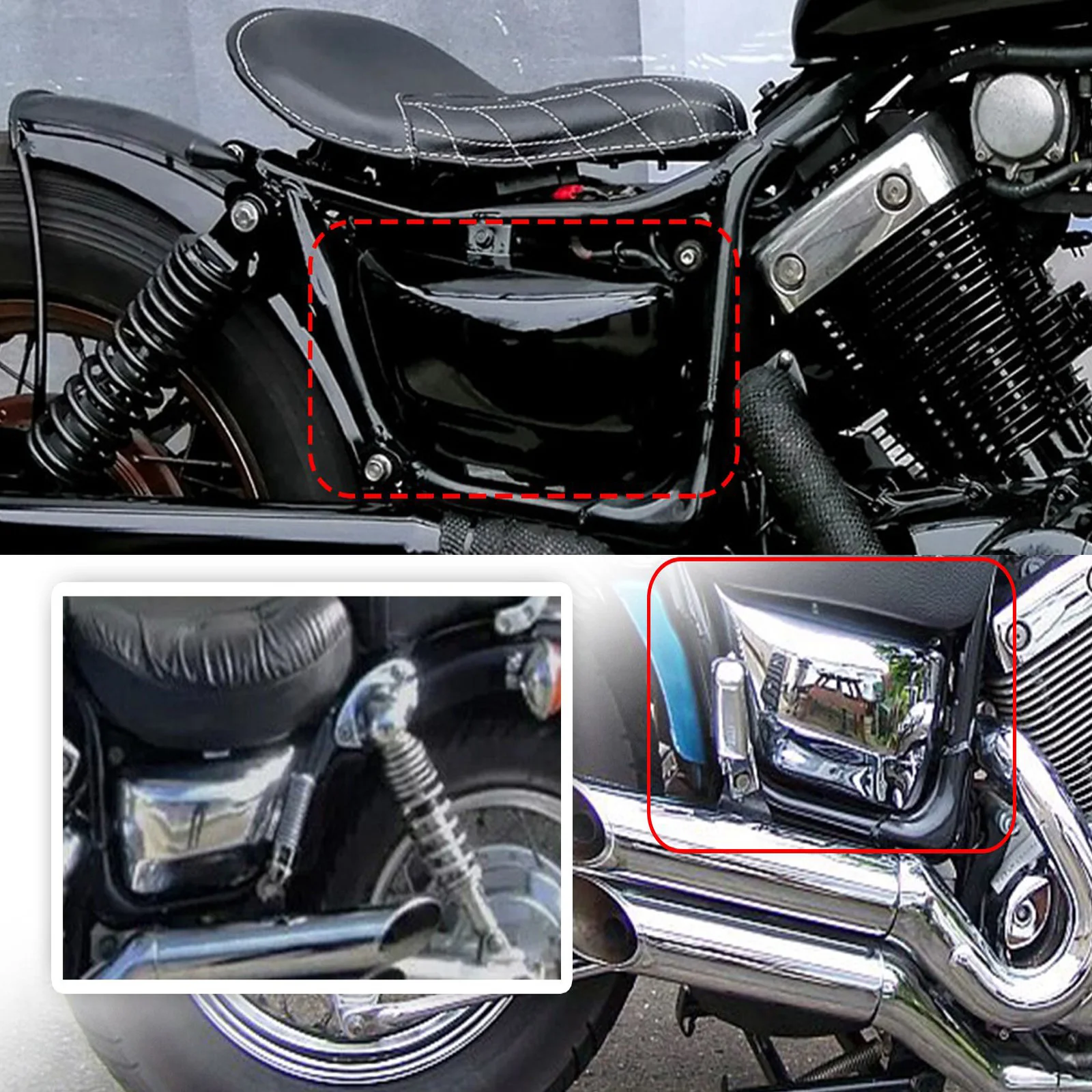 For Yamaha Virago XV535 XV400 1987-2024 Motorcycle Side Fairing Battery Cover
