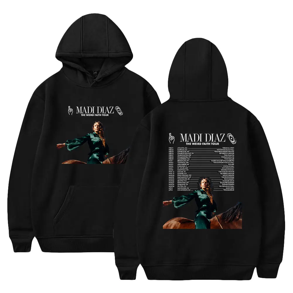 

Madi Diaz Hoodie Weird Faith Tour 2024 Merch Long Sleeve Streetwear Men Women Hooded Sweatshirt Fashion Clothes