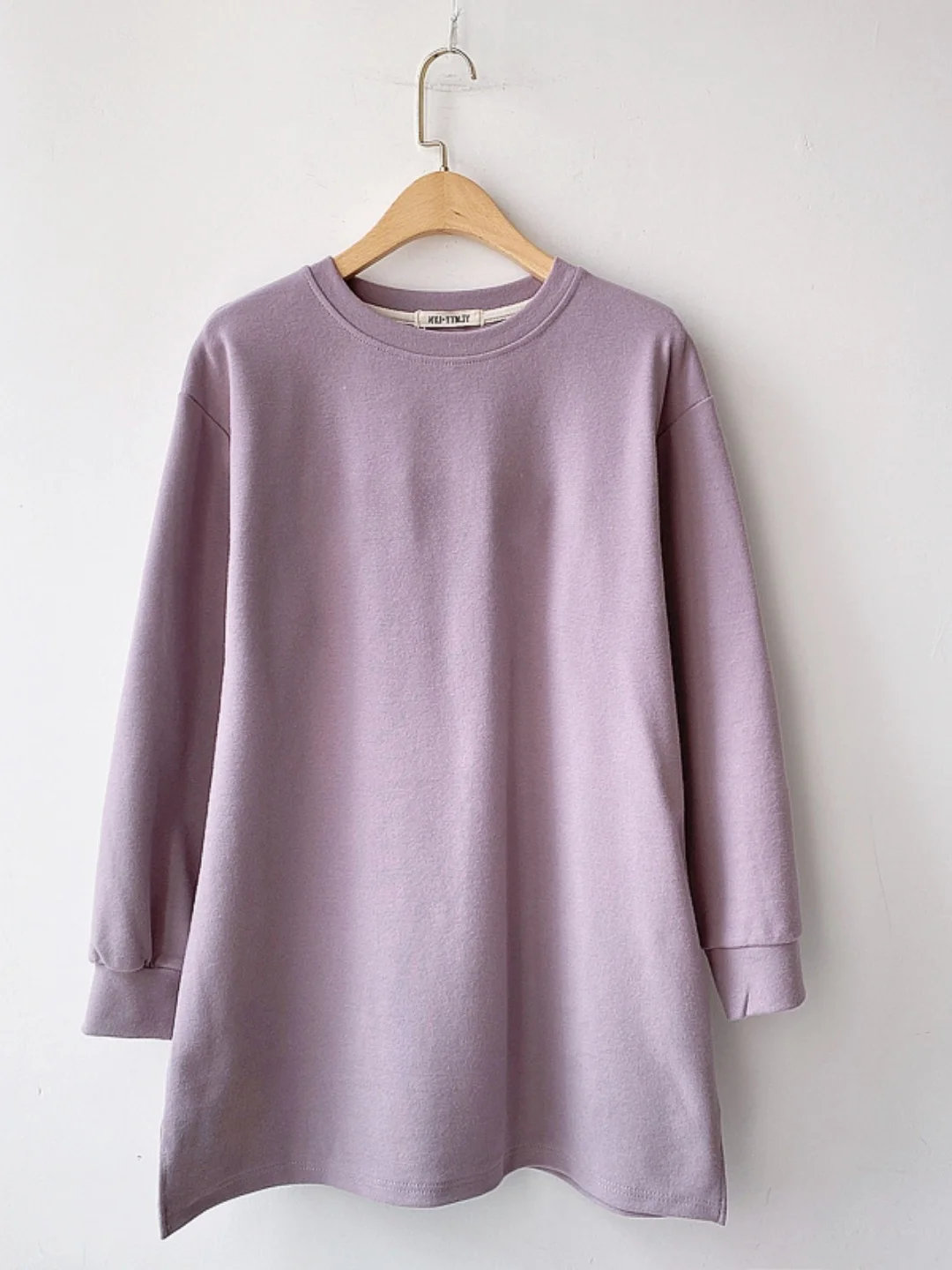 Laid-back Style Embroidered round Neck Sweatshirt Extra Large Size Loose Long Warm German Velvet Women's Casual Wear