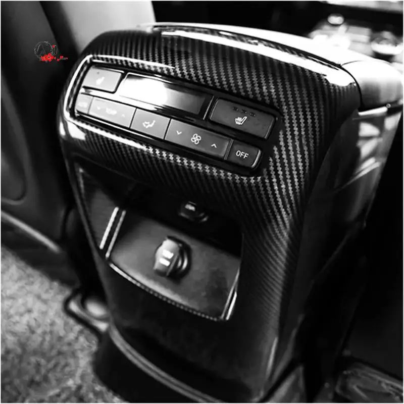 

A10E-For Hyundai Palisade 2019-2023 Car Rear Air Outlet Panel Cover Trim Sticker Accessories ABS Carbon Fiber