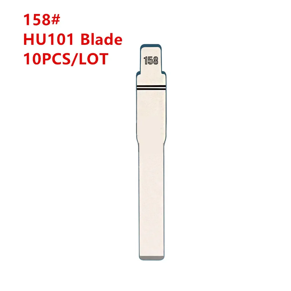 10pcs/Set Original Blank Metal Uncut Flip Remote Key HU101 Blade for Ford Escort Car Key Replacement No Programming Required