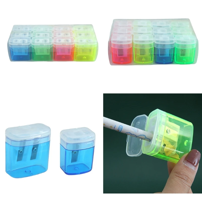 single hole pencil sharpener para meninos meninas birthday gift bolsa fillers double hole sharpener para estudante presente 12 pcs 01