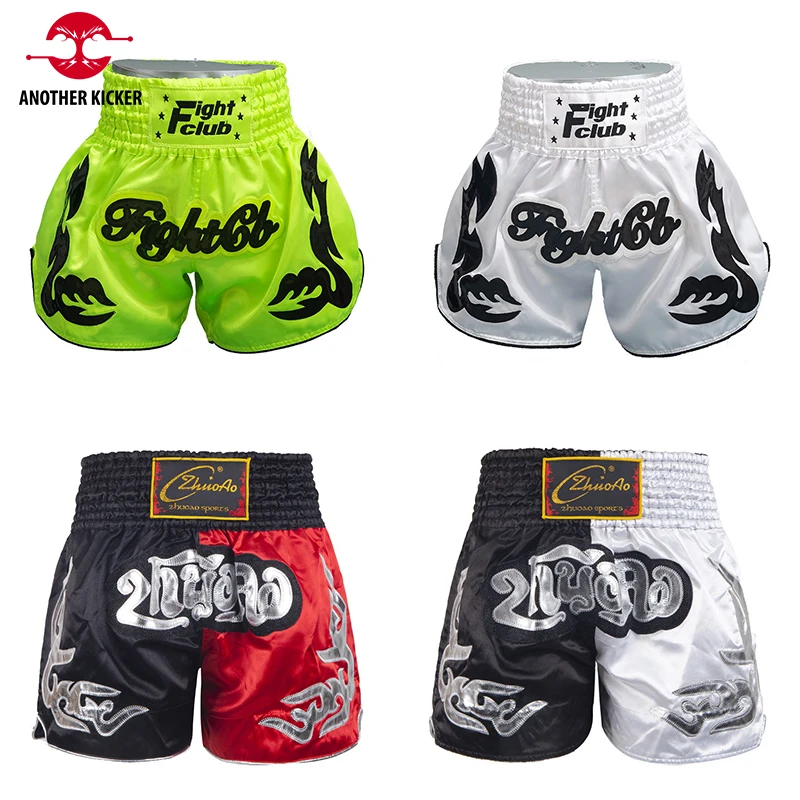 

Muay Thai Pants Men Embroidery Thai Boxing Shorts Women Kids MMA Shorts Martial Arts Fight Combat Competition Training Trunks